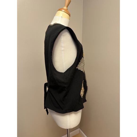 Vintage Stephanie K Koret Women’s Patchwork Vest Sz Large - Picture 3 of 5